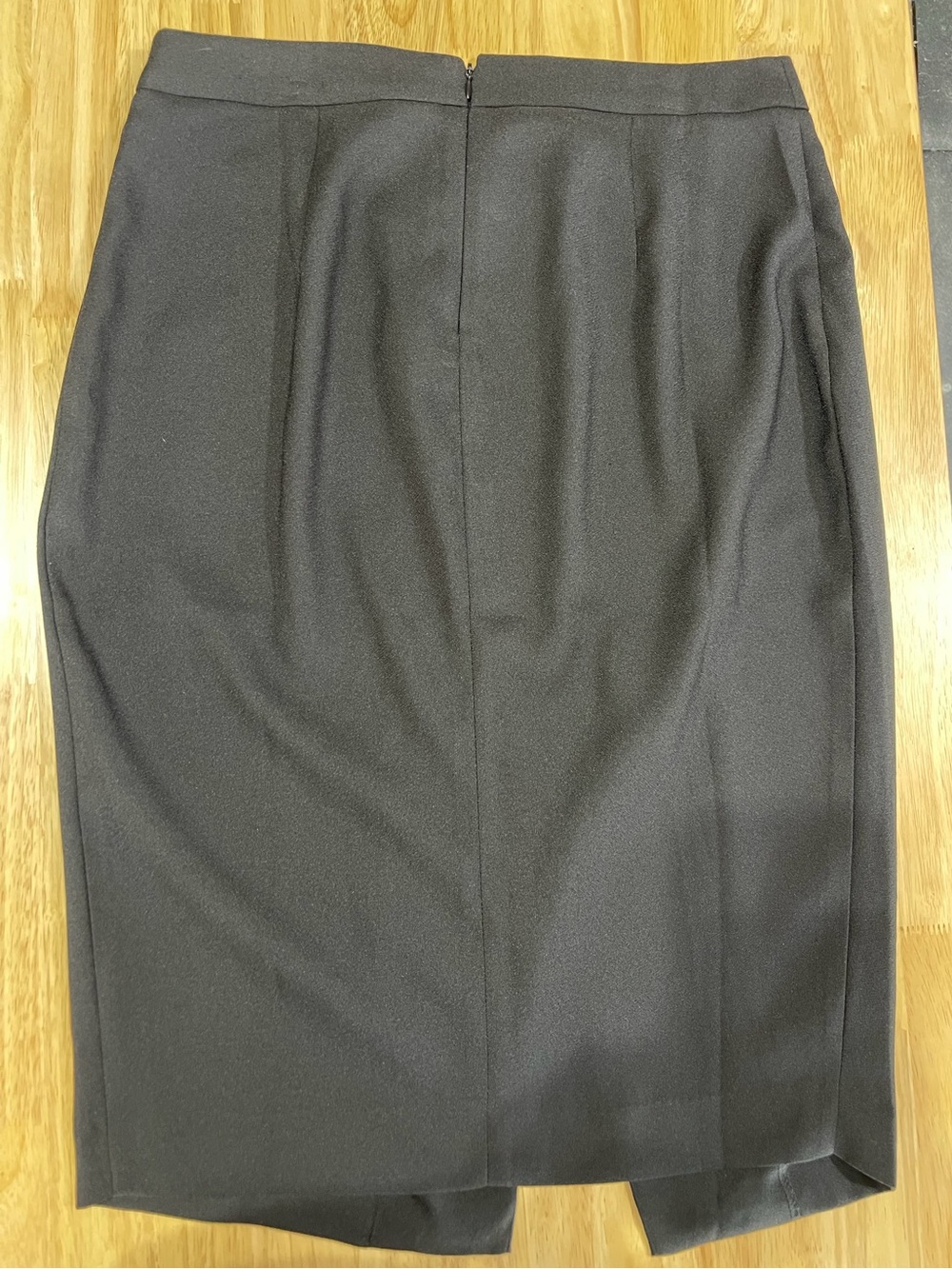 Lush Black Asymmetric Wrap Pencil Skirt - Picture 3 of 3